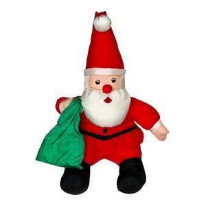 Vintage Santa Claus By International Silver Co Nylon 24" Stuffed 1991 Christmas